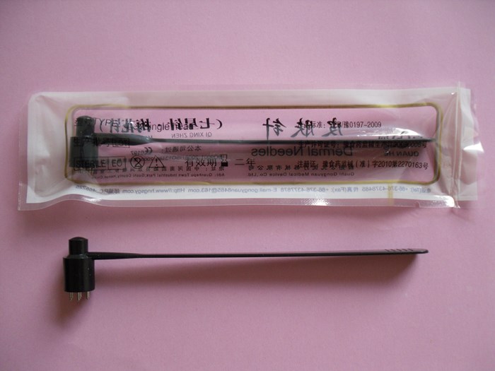 Single head dermal acupuncture needle